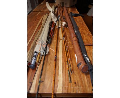 Collection of Vintage Fishing Rods, Some Split Cane to include a Diawa Carbon Flyrod