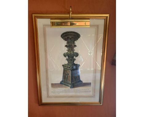 A Coloured Lithograph Engraving Plate 27 - A Sua Eccellenza Il Sig. Principe D. Abondio Rezzonico Senatore Di Roma Amatore De