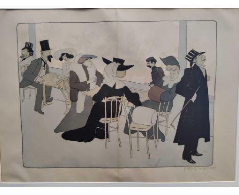 SEM aka Goursat, Georges (1863 1934) Lithograph caricatures from Album n.12 - Plate n. 16 Ice Palace Palais de Glace X, Willy