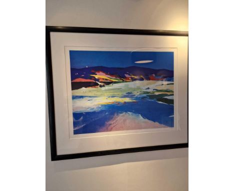 Donald Hamilton Fraser (British, B. 1929-2009) Limited Edition Screen-print Beachscape Sutherland By Contemporary Printmaker 
