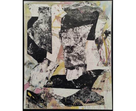Matthew Dibble, July 2018 American, Echoing Continental Mixed Media Oil And Paper On Canvas Matthew Dibble, July 2018 America