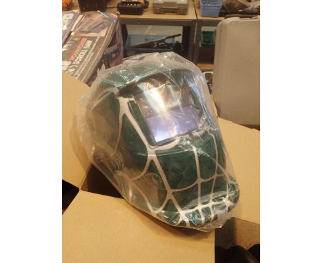 Boxed Parkside auto darkening welding helmet