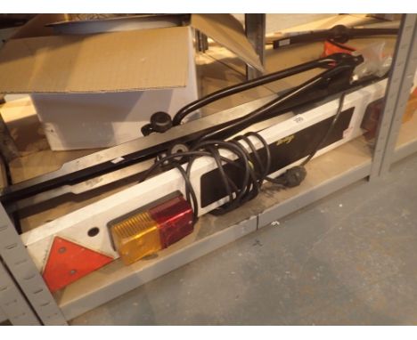 Trailer light board and bike rack