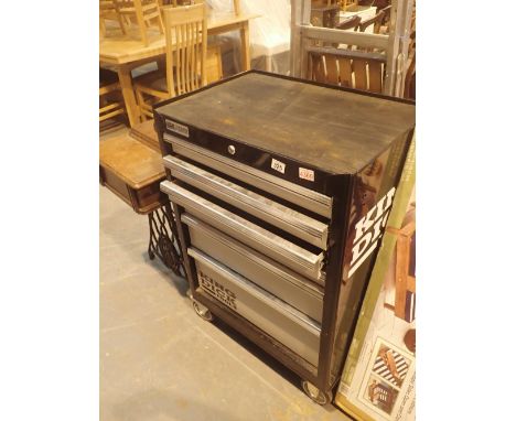 Large metal six drawer King Dick portable tool chest