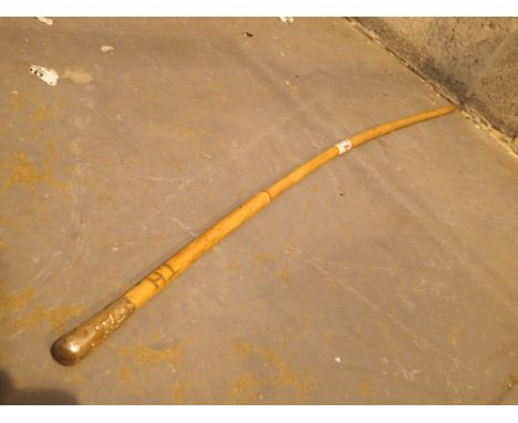 Vintage bamboo swagger stick with silver plated head