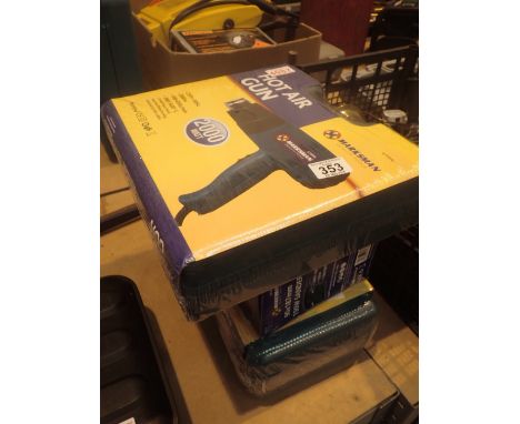 New old stock Marksman tools including angle grinder sander and hot air gun