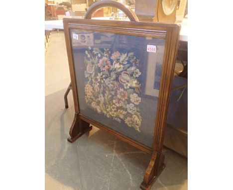 Firescreen with woolwork panel