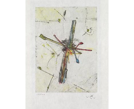 Henri Michaux     Befreite Rechte Droites liberées. Poème sur quatorze gravures de Sebstian Matta. Paris, G. Visat 1971.  - E