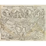 Petrus Apianus & Gemma Frisius Mit Weltkarte und beweglichen Sphären Cosmographie, ou description du