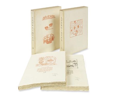 Vergil     Aristide Maillol Les Géorgiques. 3 Bände. Paris, P. Gonin 1937-1950.   • Eine der schönsten und wichtigsten Buchil