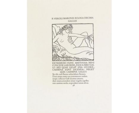 Aristide Maillol     Les éclogues de Virgile. Texte original et traduction nouvelle par Marc Lafargue. Weimar, Cranach-Presse