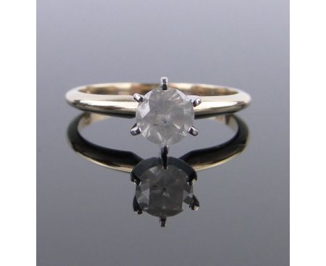 A 14ct gold 0.55ct solitaire diamond ring,size L.