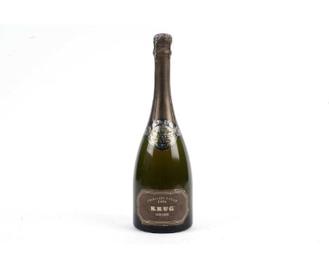 A bottle of Krug Reims vintage champagne, 1976, 75cl.