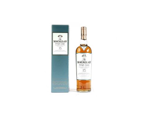 The Macallan Fine Oak Highland single malt Scotch Whisky, 15 years old, one bottle 70cl, in card box. 