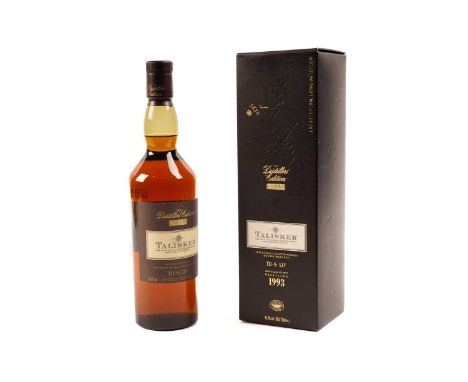 A bottle of Talisker Distillers Edition Single Malt Scotch Whisky, double matured distilled in 1993, bottled in 2007, 14 year