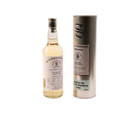 A bottle of Signatory Vintage Caol Ila Islay Single Malt Scotch Whisky, 1996 vintage aged 11 years, bottled in 2007, 70cl in 