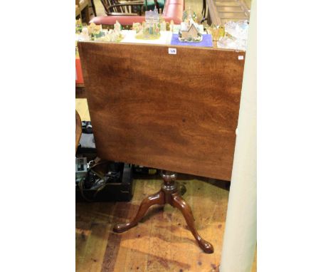 Victorian mahogany snap top supper table on pedestal tripod base