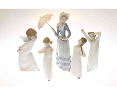 Collection of five Lladro figures