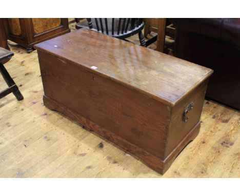 Victorian pine trunk the interior with candle drawer