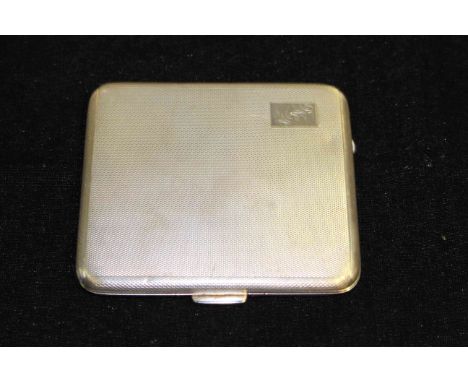 Silver engine-turned cigarette case
