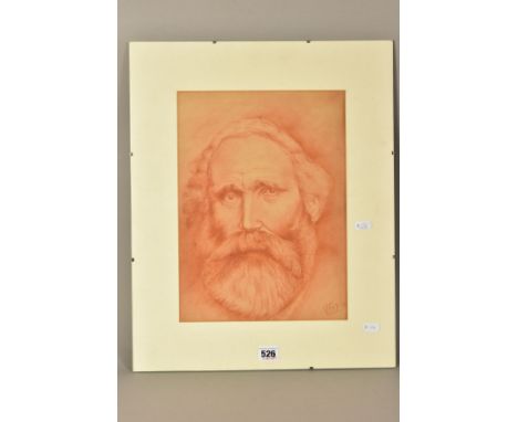 V FEY (LATE 19TH/EARLY 20TH CENTURY) Head and shoulders portrait of a bearded man, sepia pastels, signed and indistinctly dat