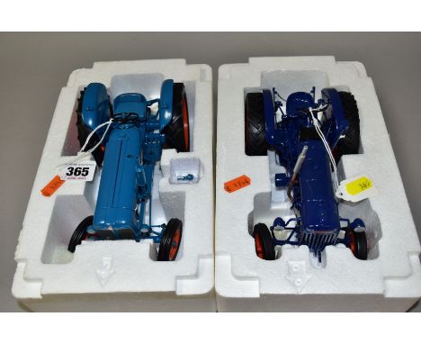 TWO BOXED UNIVERSAL HOBBIES FORDSON TRACTOR MODELS, 1/16 scale, Fordson Major E27N (UH2638) and Fordson Power Major (1958) (U