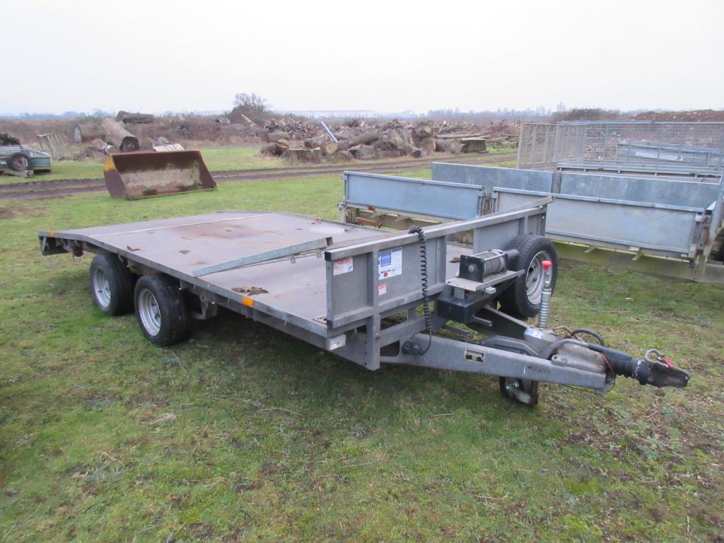 Ifor Williams LM146G/B Tandem Axle Flat Bed Trailer With Electric Winch ...