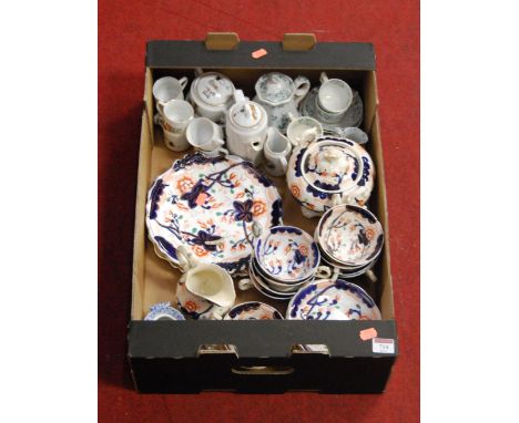 Mixed ceramics to include Victorian Gaudy Welsh part tea service