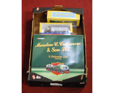 Three boxed incomplete 1:50 scale Corgi road haulage diecast models, to include an incomplete Morton &amp; Cullymore &amp; So