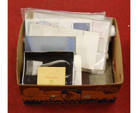 A box of miscellaneous mainly aviation interest books and ephemera, to include Training the Airmen - How They Fly by Cecil Ro