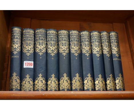 Books: the diary of Samuel Pepys, edited by Henry B Wheatley, published 1899, 10 volumes. 