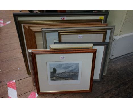 A collection of pictures and prints,&nbsp;to include a Baxter print; and a small watercolour of Venice. (11) 