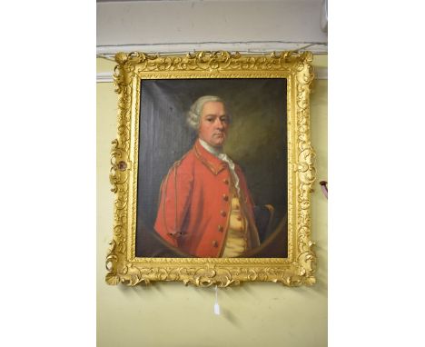 Francis Lindo (1714-67),&nbsp;half-length portrait of Captain John Gordon of Park, brother of Sir William Gordon, signed and 