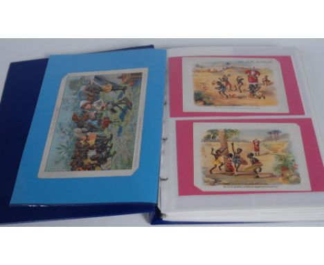 Advertising - Au Bon  Marche, eight various coloured lithograph trade cards 