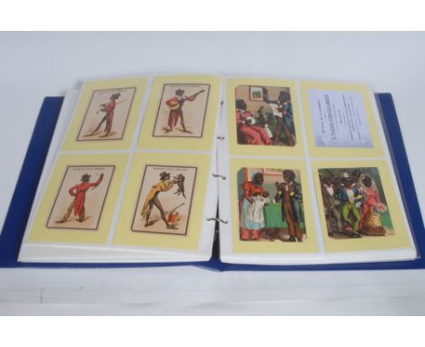 Advertising - Clothing - various coloured lithograph trade cards - Aux Glaleries de la Bastille, Maison de la Belle Jardinier