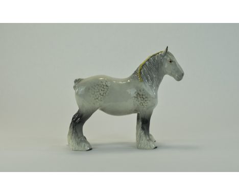 beswick Horse Figure ' Shire Mare ' Dapple Grey Colour way, Model Num 818. Issued 1961 - 1989. Designer A. Gredington. Height