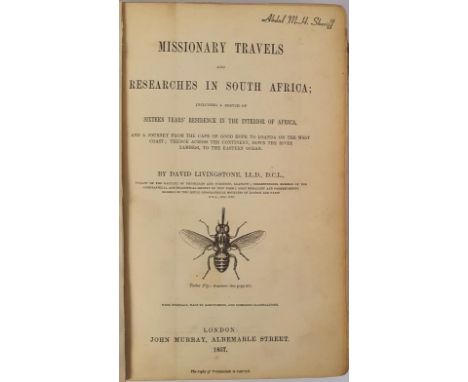Livingstone, David; Missionary Travels and Researches in South Africa; including a sketch of sixteen years residence in the i