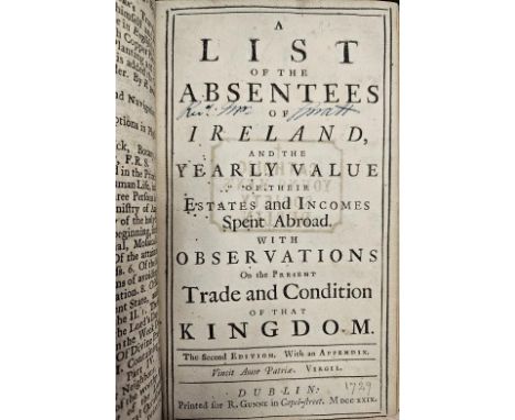 Political Survey of Ireland, 1672 Petty. Sir William Petty's Published by Brown, Mears, Clay &amp; Hook., London, 1719. Also 