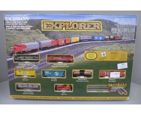 A Bachmann Explorer N scale electric train set, boxed 