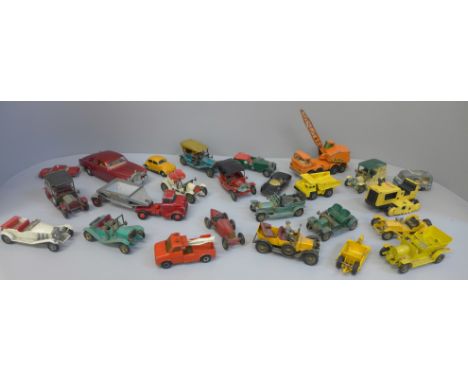 A collection of model cars including Corgi 