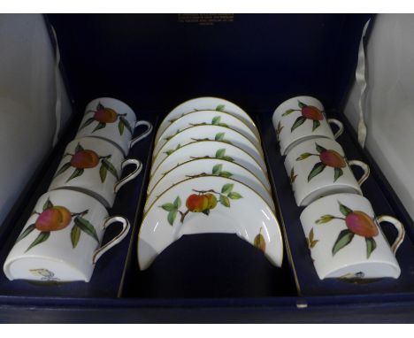 A Royal Worcester Arden coffee set, boxed 