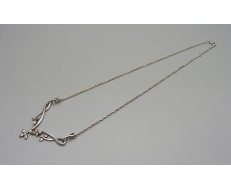 A Kit Heath silver and pearl necklace 