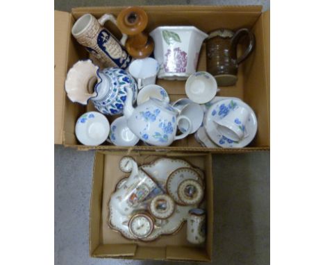 A small coffee service with tray, Colclough tea ware, etc. **PLEASE NOTE THIS LOT IS NOT ELIGIBLE FOR POSTING AND PACKING** 