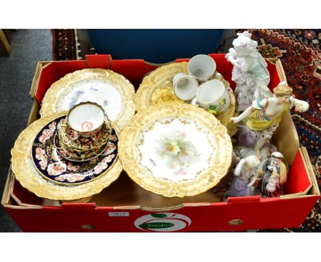 A quantity of decorative ceramics consisting of; a Doulton Burslem floral decorated part dessert service and a Royal Doulton 