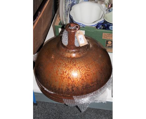 Four industrial style metal light shades