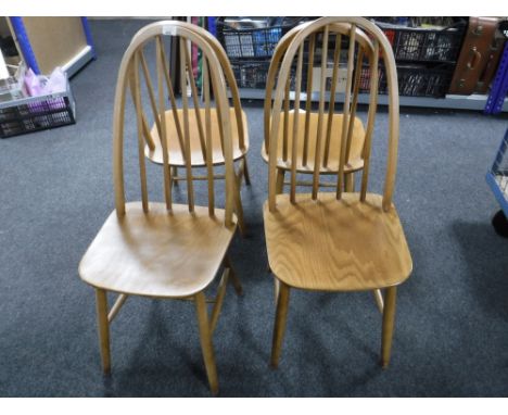 A set of four Ercol style kitchen chairs 