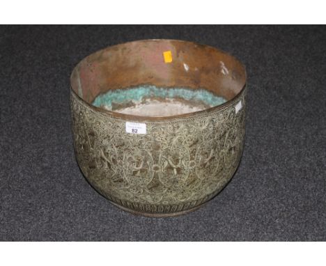 An antique Indian brass planter