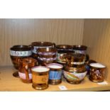 Lustre decorated goblets etc.