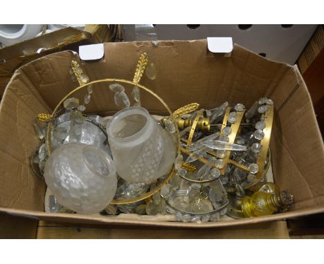 Various light fittings and shades etc.