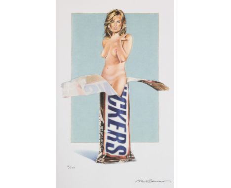 Mel Ramos (after) 'Candy II - Snickers' offset lithograph in colors on Arches paper, Georges Israel Editeur, sheet size 38,5 